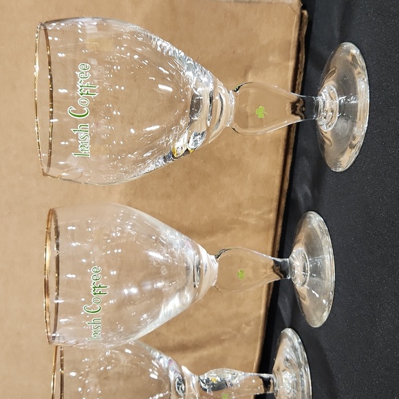 6 Irish coffee glass goblets 5 1/2" tall Vintage - Picture 5 of 6